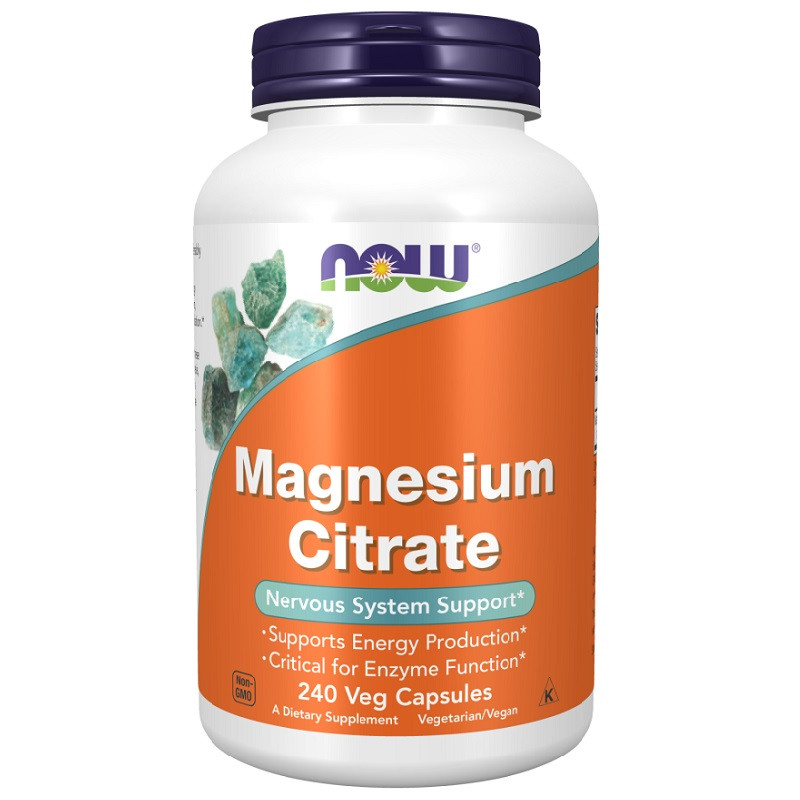Магний Now Magnesium Citrate 240 caps, фото №1