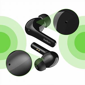 Навушники Belkin SOUNDFORM Flow True Wireless Wireless Bluetooth Noise Cancelling Sweatproof Splash Proof IPX5 31 годин Black synthetic.ua - Фото 1
