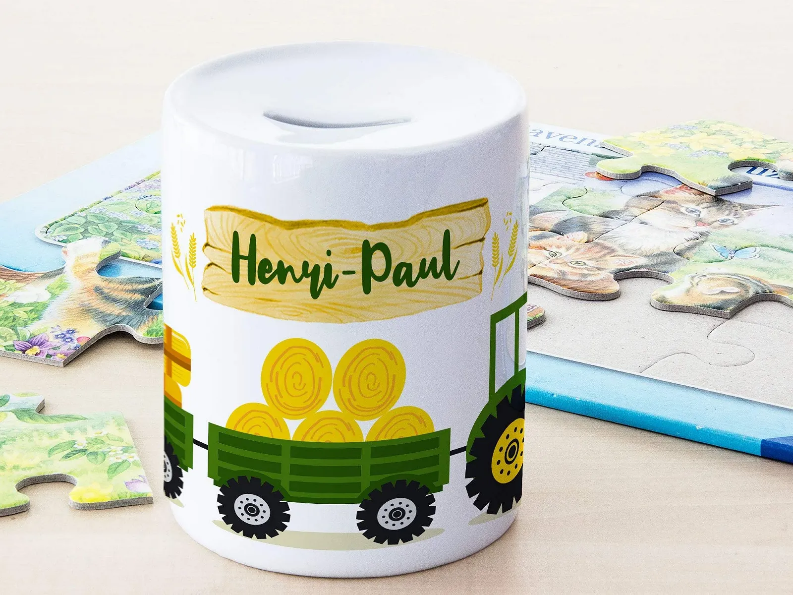 Дитяча скарбничка GRAZDesign Трактор Керамічна, фото №4