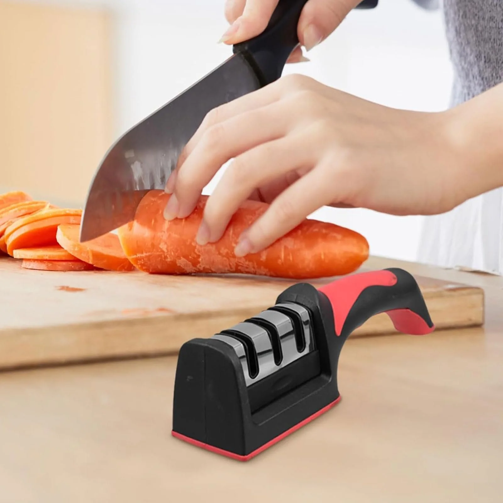 Точилка для ножів esmen 3-ступінчаста нержавіюча сталь, фото №5 Точилка для ножів esmen 3-ступінчаста нержавіюча сталь, фото №5