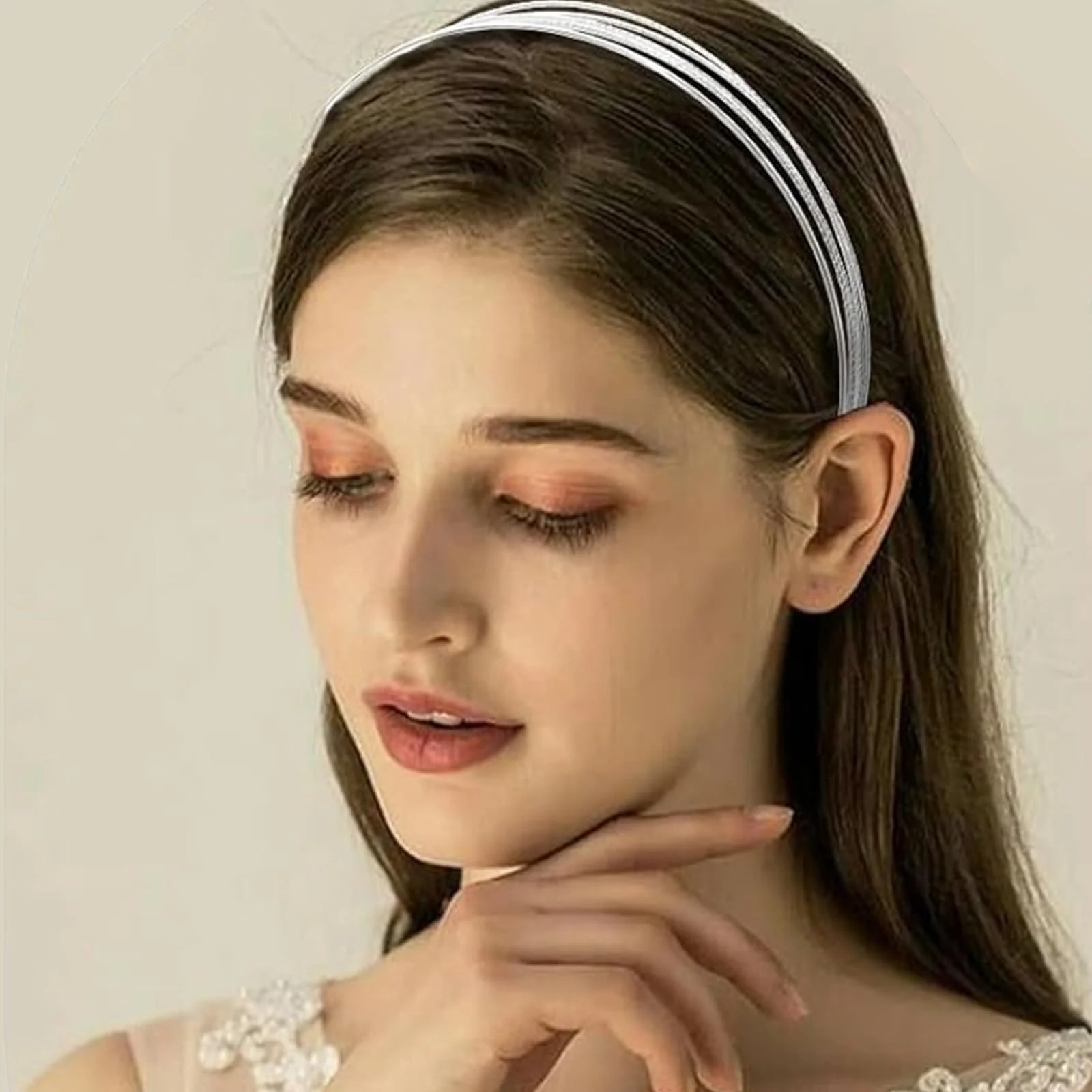 Металлический Обруч Серебристый, фото №7