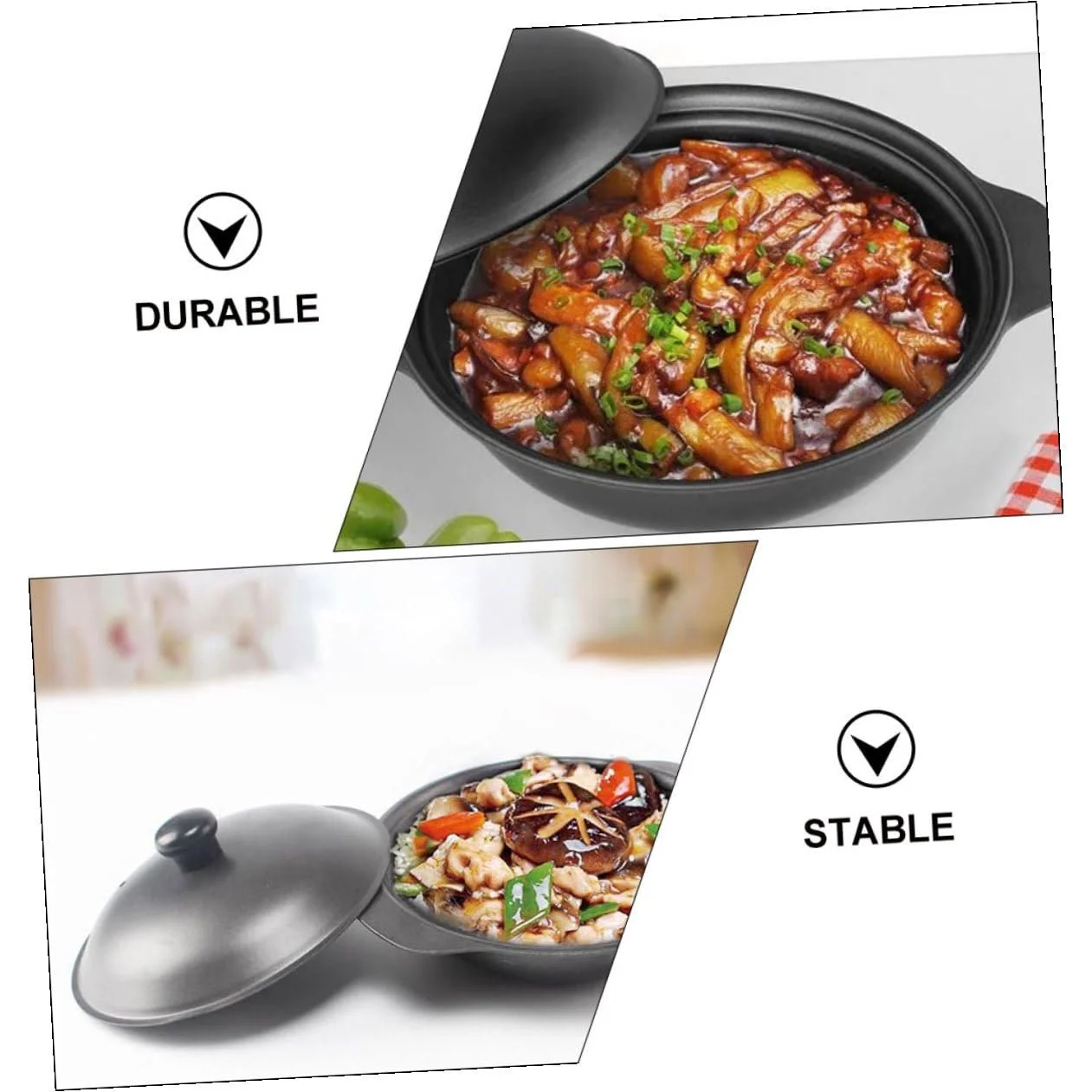 Кастрюля-жаровня SOIMISS чугунная с крышкой термостойкая в форме овоща, фото №9