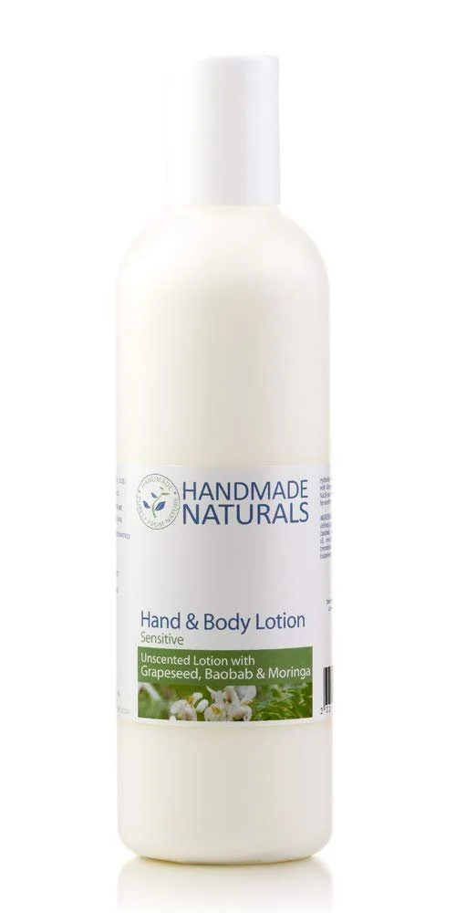 Лосьйон для рук/тіла Без запаху Handmade Naturals з оліями виноградних кісточок, баобаба та моринги, фото №1
