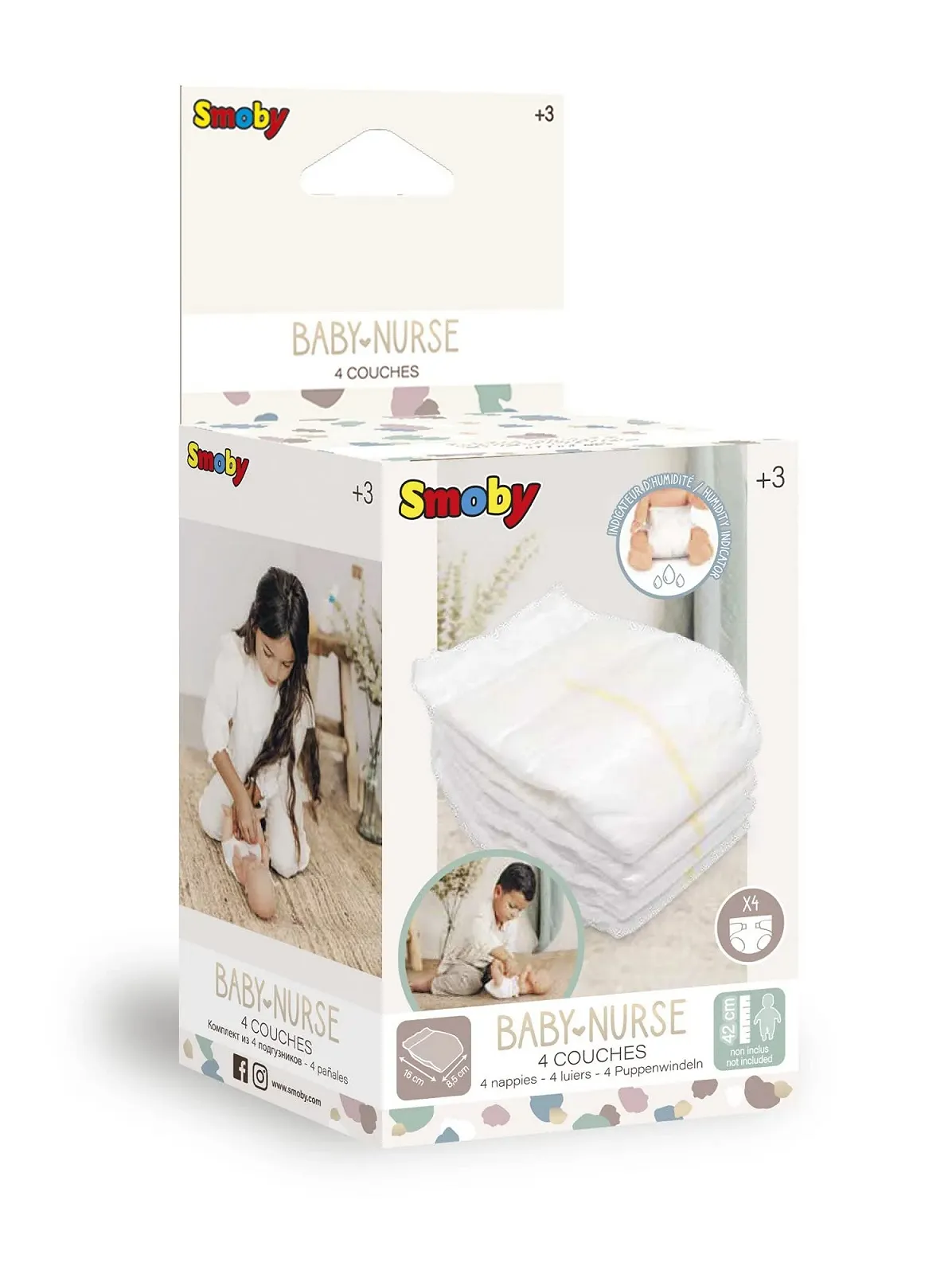 Підгузки Smoby Baby Nurse Набір 4 шт, фото №7 Підгузки Smoby Baby Nurse Набір 4 шт, фото №7