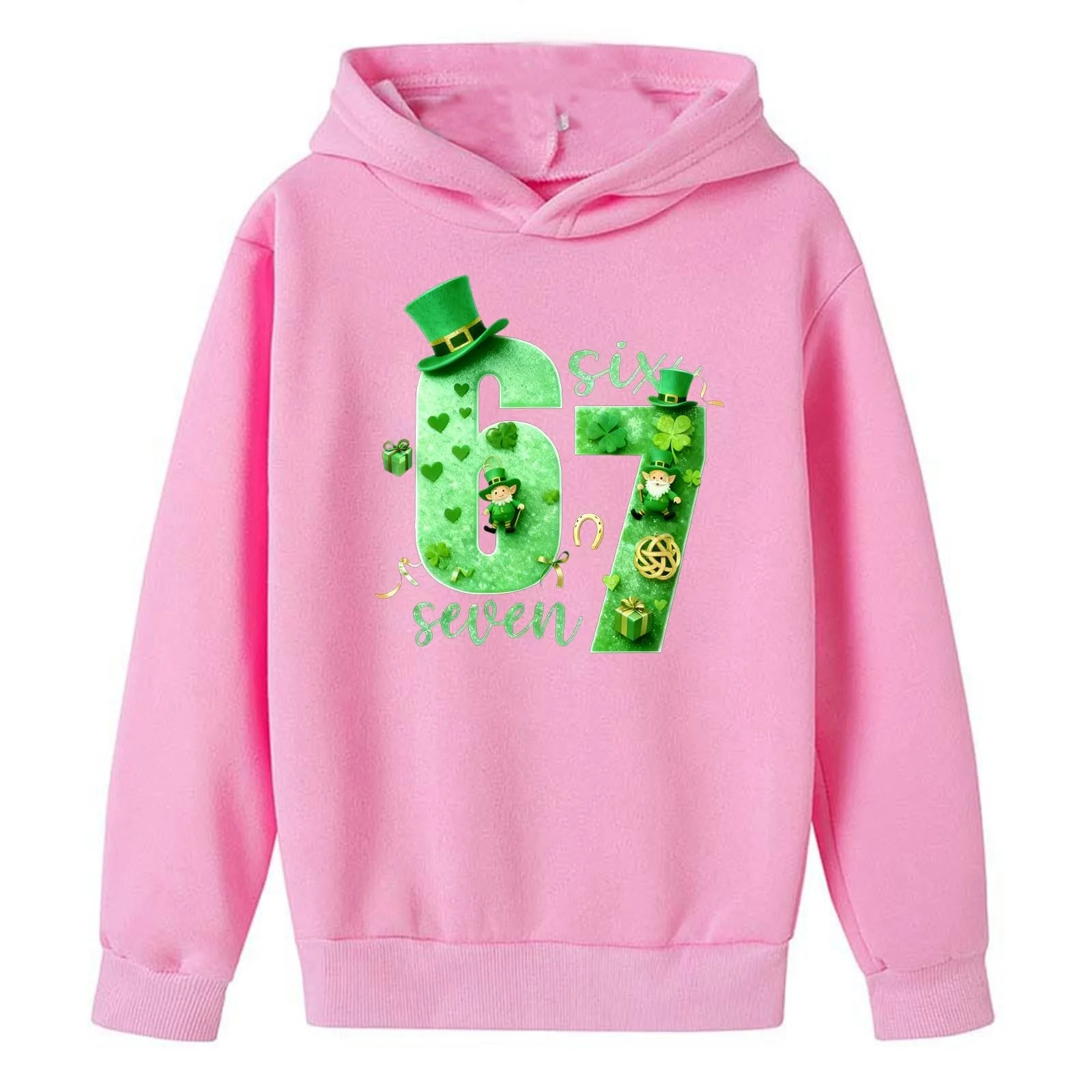 Худі St. Patrick's Day Kinder Six Seven З принтом, фото №5