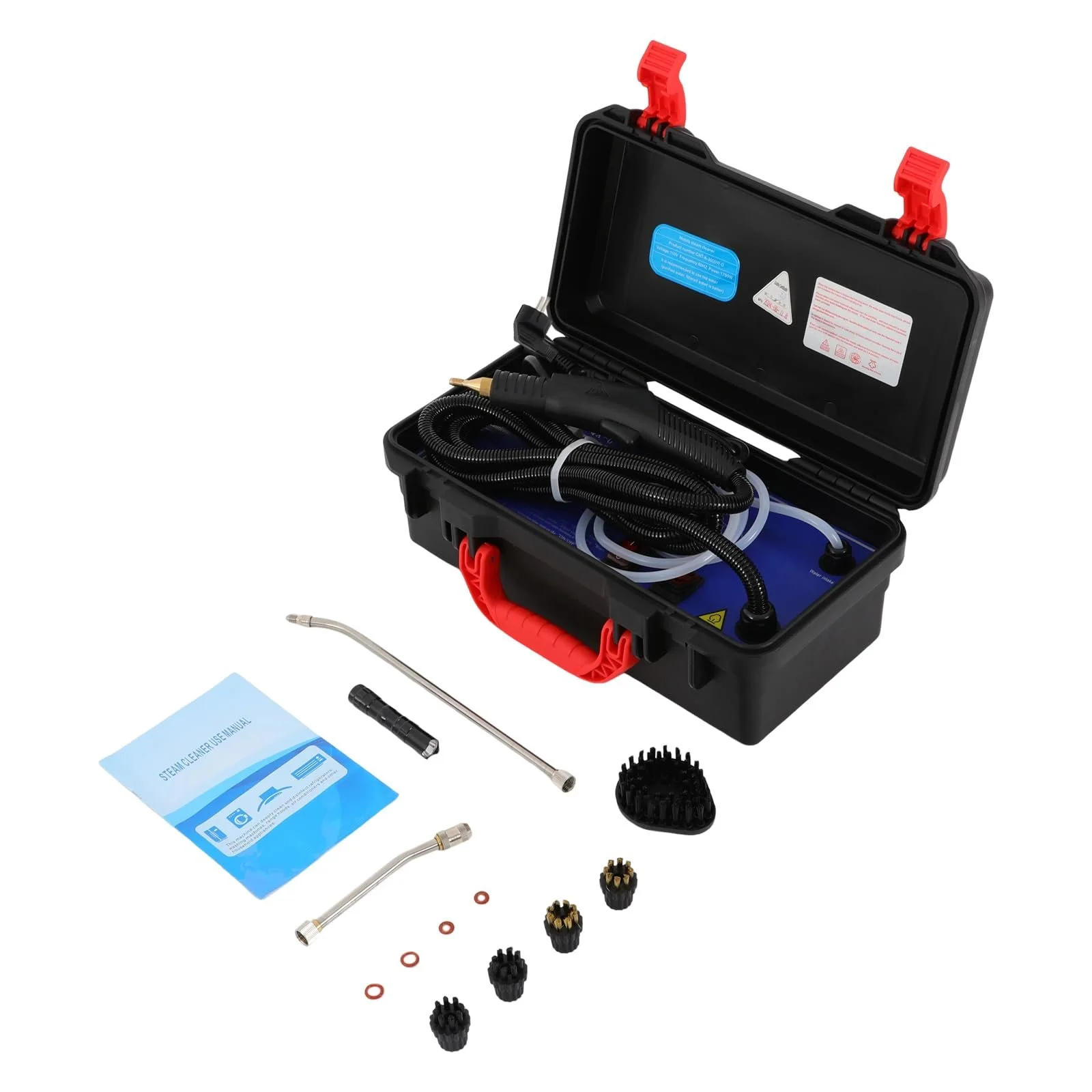 Пароочисник портативний 3000 W 100-130 °C 3-3.5 Bar електричний високого тиску, фото №3