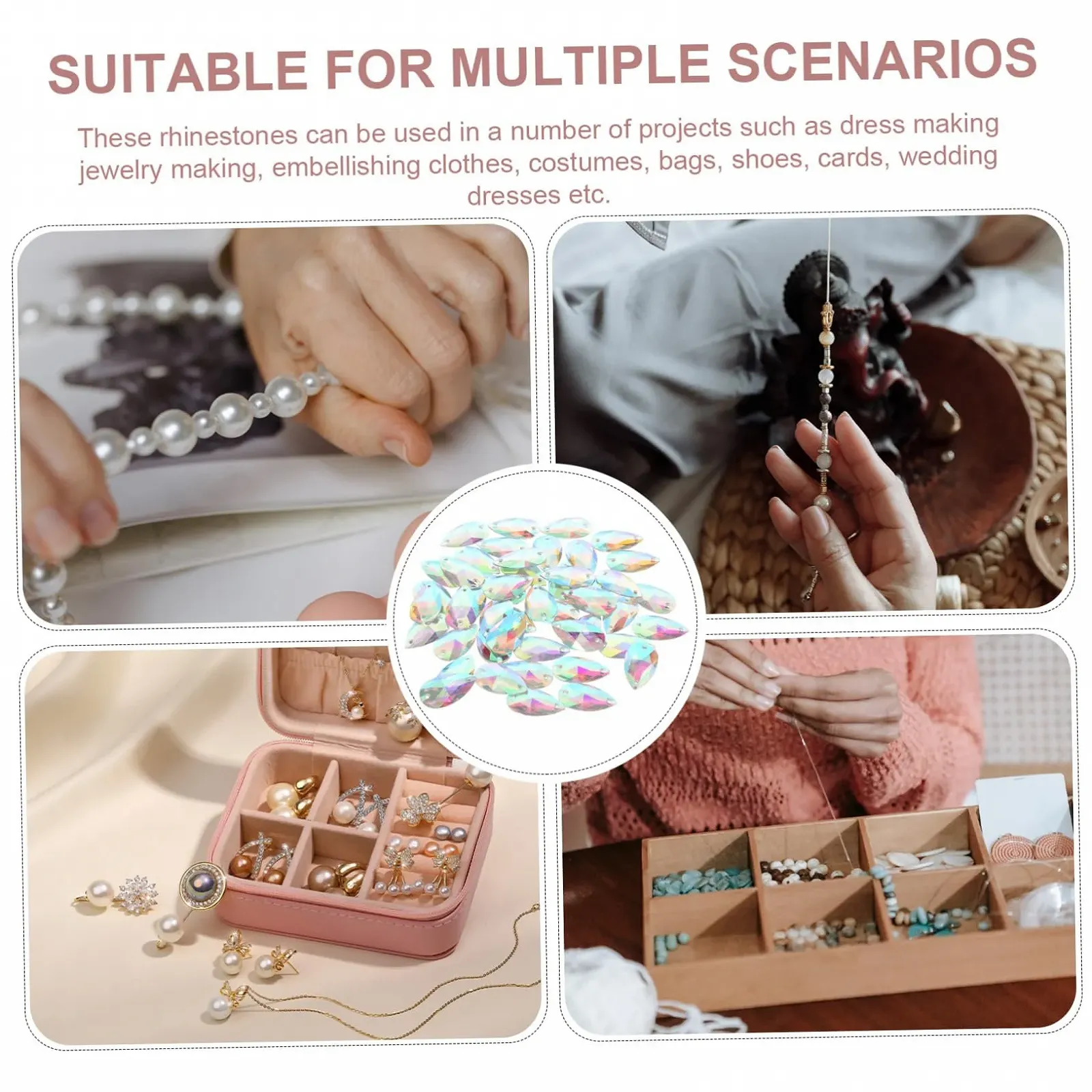 Краплі Ipetboom 100 шт. Аксесуари з дорогоцінним камінням, фото №8