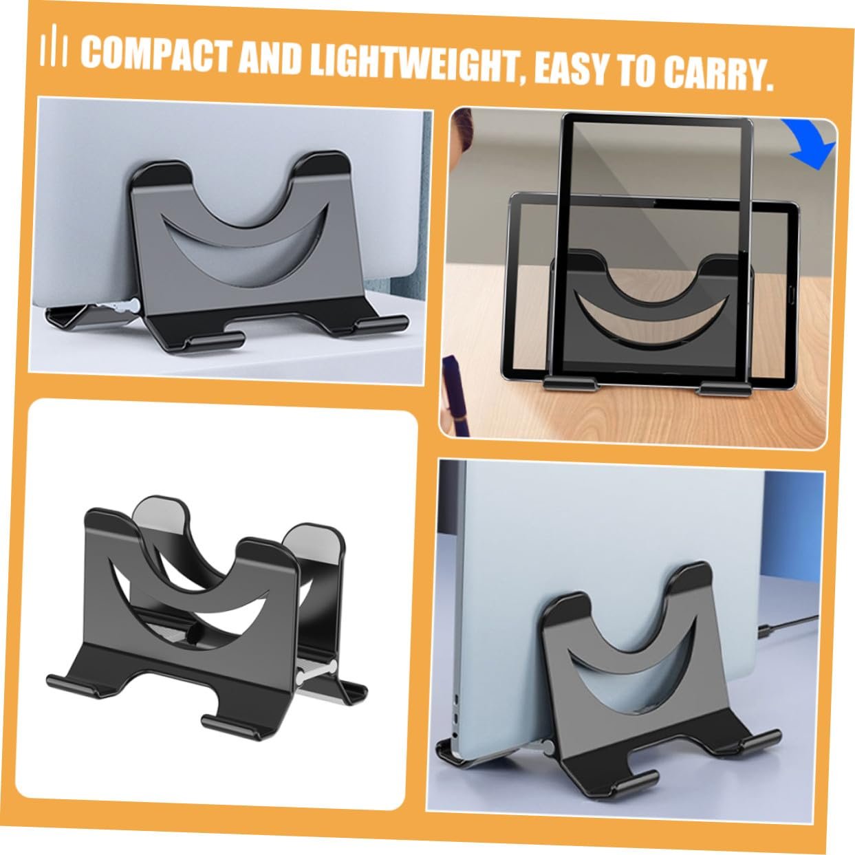 Вертикальна Підставка для Ноутбука Yardenfun з ABS та Силікону, Компактна та Стійка до Подряпин, фото №3 Вертикальна Підставка для Ноутбука Yardenfun з ABS та Силікону, Компактна та Стійка до Подряпин, фото №3