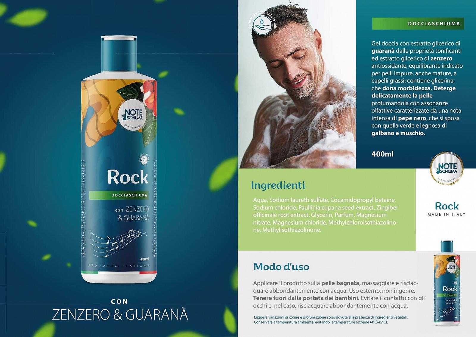 Гель для душа FTG PARAPHARMA Musical Fragrance Foam Notes Rock with Ginger & Guarana, набор 3 шт., 1200.0 мл, фото №4