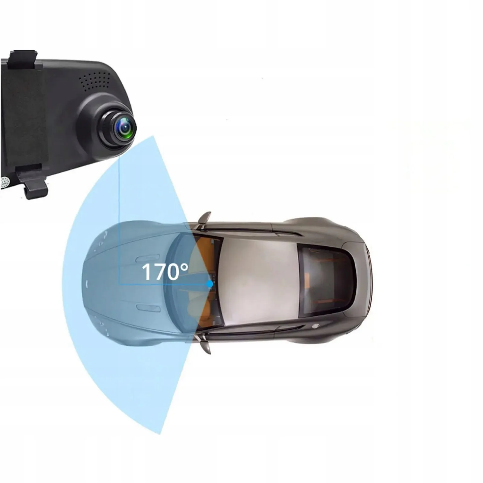 Відеореєстратор-дзеркало 4.3" Retoo M011 / Full HD / 170° / Додаткова камера / Чорний, фото №5 Відеореєстратор-дзеркало 4.3" Retoo M011 / Full HD / 170° / Додаткова камера / Чорний, фото №5