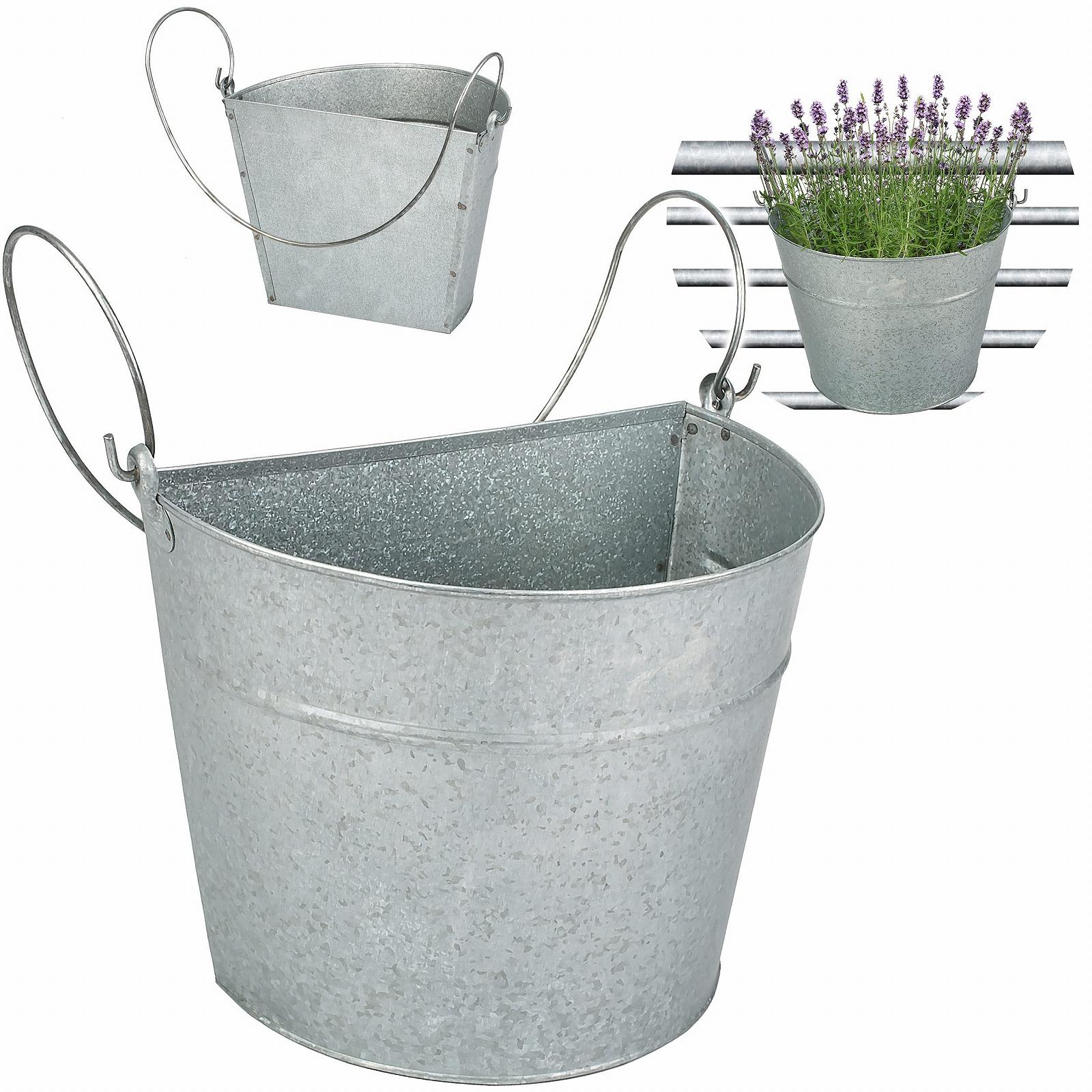 Набір підвісних горщиків 22 см металевий напівкруглий антрацит 5 шт., фото №1 Набір підвісних горщиків 22 см металевий напівкруглий антрацит 5 шт., фото №1