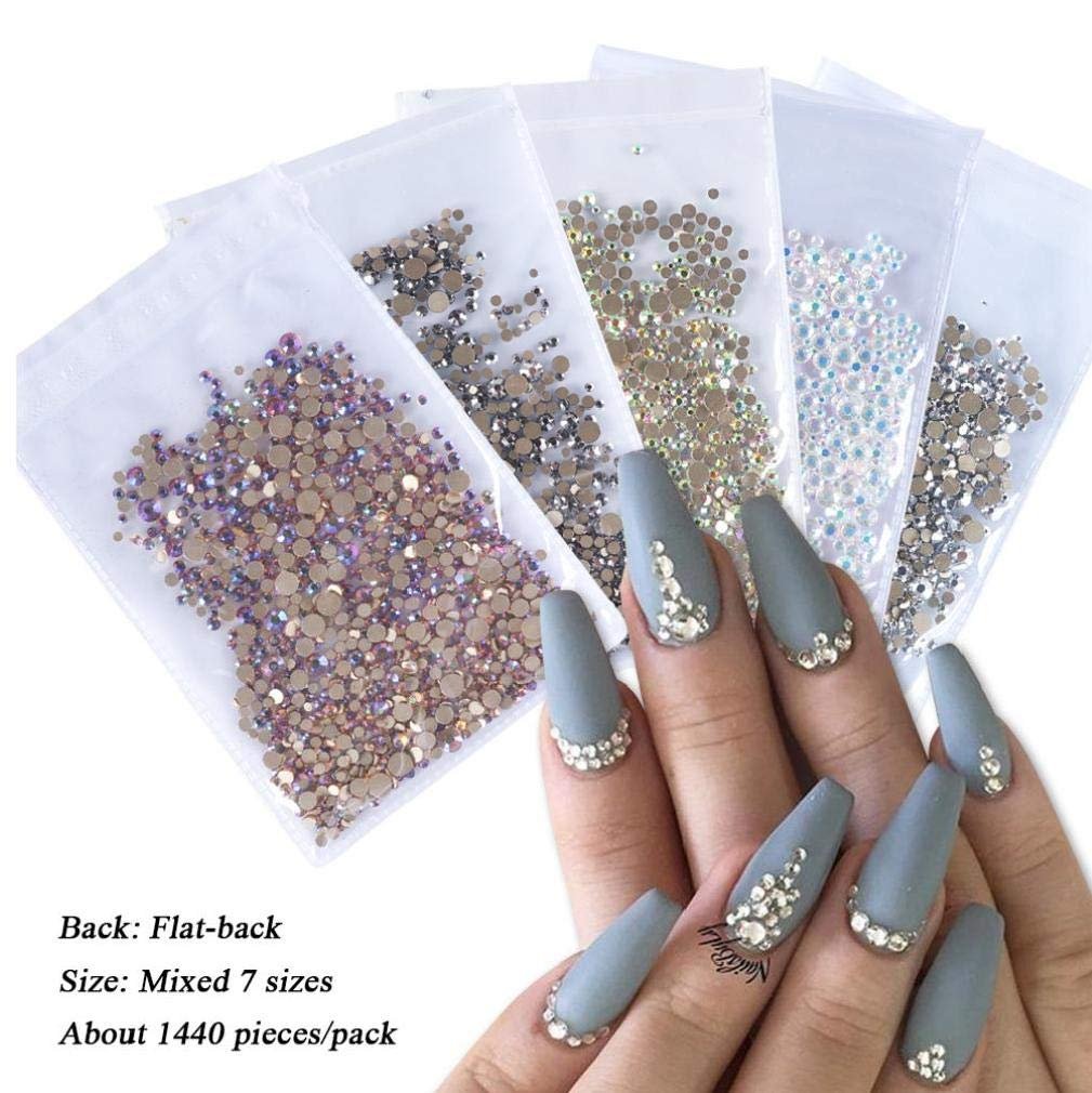 Стразы Плоские Разноцветные 1440 шт., фото №6