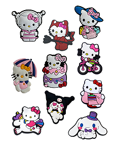 Джибітси Привіт Кітті Куромі Hello Kitty Cinnamoroll Синаморол Jibbitz 10 шт аксесуари крокс прикраса Dz_102_2 - Фото 1