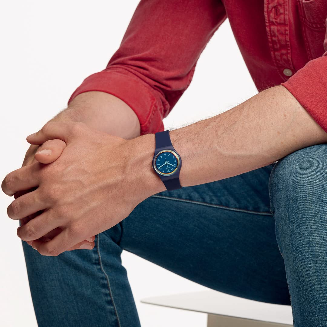 Годинник Swatch Gent SO28N110 LA Night Blue Браслет, фото №4