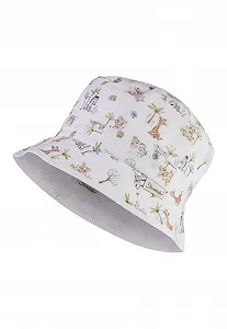 Шапка Sterntaler Детская Двусторонняя с рисунком Животные - Детская Шапка Рыбака с Завязками - Фото 1