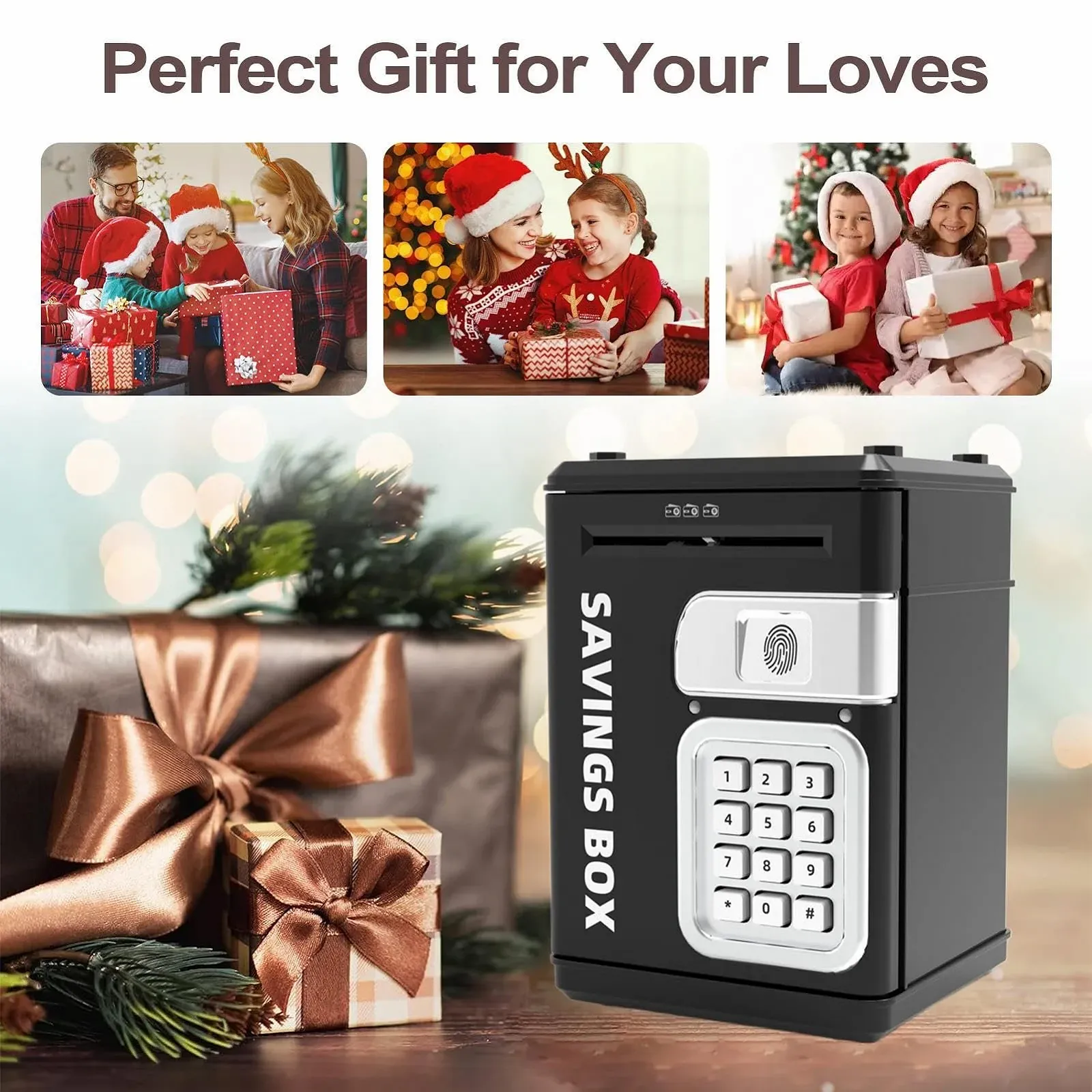 Скарбничка-сейф Дитяча Електронна з кодом та відбитком пальця, фото №4