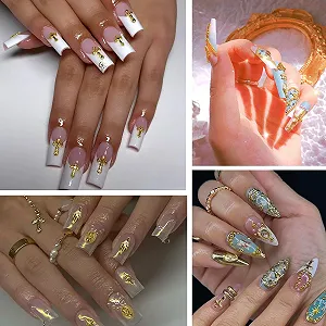 3D Украшения для ногтей 136 шт Металлические цепочки для ногтей Золотой Крест Сердце Винтажный сплав Заклепки для ногтей Кружево Панк Аксессуары Декоративные изделия DIY цена на synthetic.ua - Фото 1 3D Украшения для ногтей 136 шт Металлические цепочки для ногтей Золотой Крест Сердце Винтажный сплав Заклепки для ногтей Кружево Панк Аксессуары Декоративные изделия DIY synthetic.ua - Фото 1