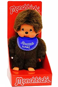 Іграшка Monchhichi Sporty Великий Мавпа Хлопчик з нагрудником 20 см Плюшева - Фото 1