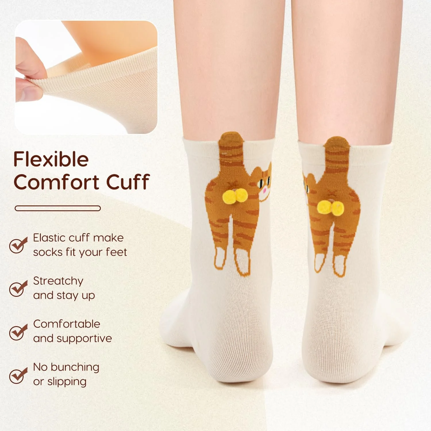 Шкарпетки з котами та кульками, 2 пари, фото №3 Шкарпетки з котами та кульками, 2 пари, фото №3