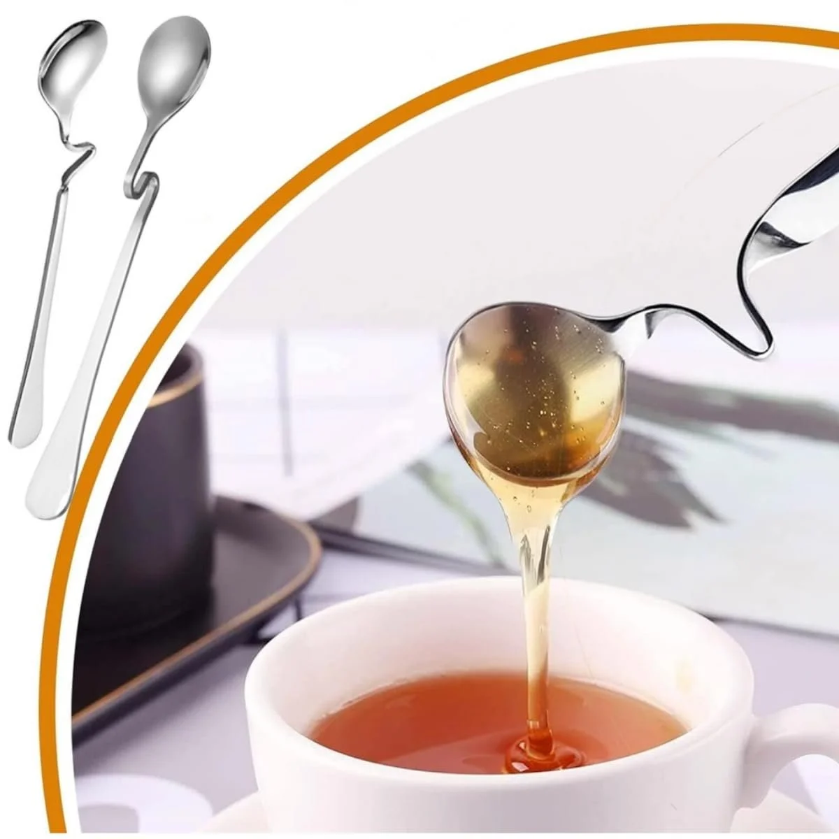 Ложка для меду з нержавіючої сталі, набір з 2 ложок для джему, фото №6