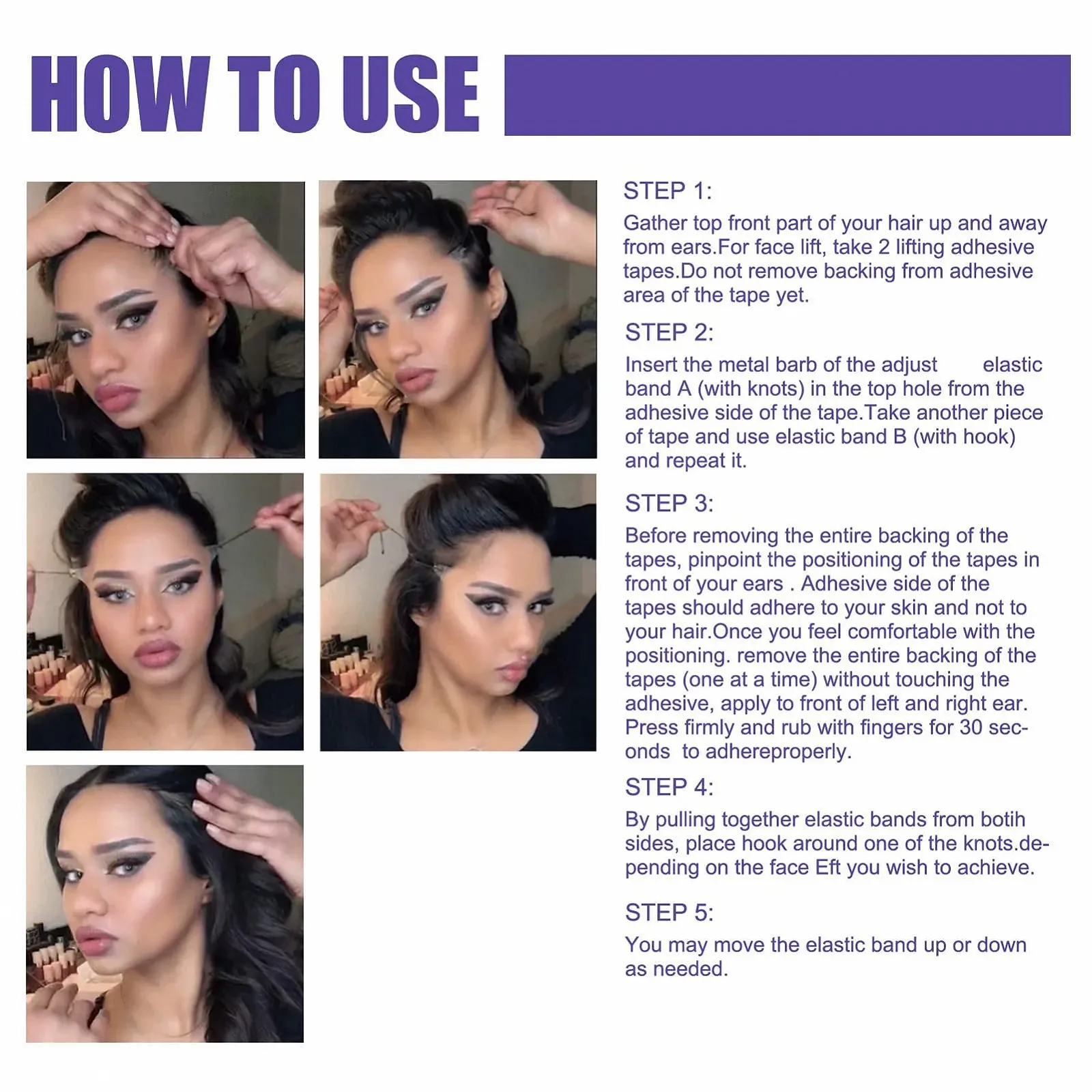 Стрічки для підтяжки обличчя Паковання з 80 V-подібних наліпок для підтяжки обличчя, фото №6 Стрічки для підтяжки обличчя Паковання з 80 V-подібних наліпок для підтяжки обличчя, фото №6