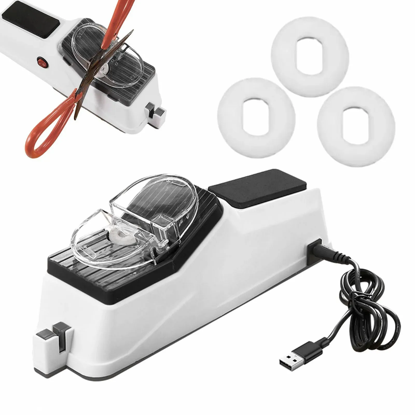 Точилка для ножів електрична професійна для заточування та полірування Біла, фото №8