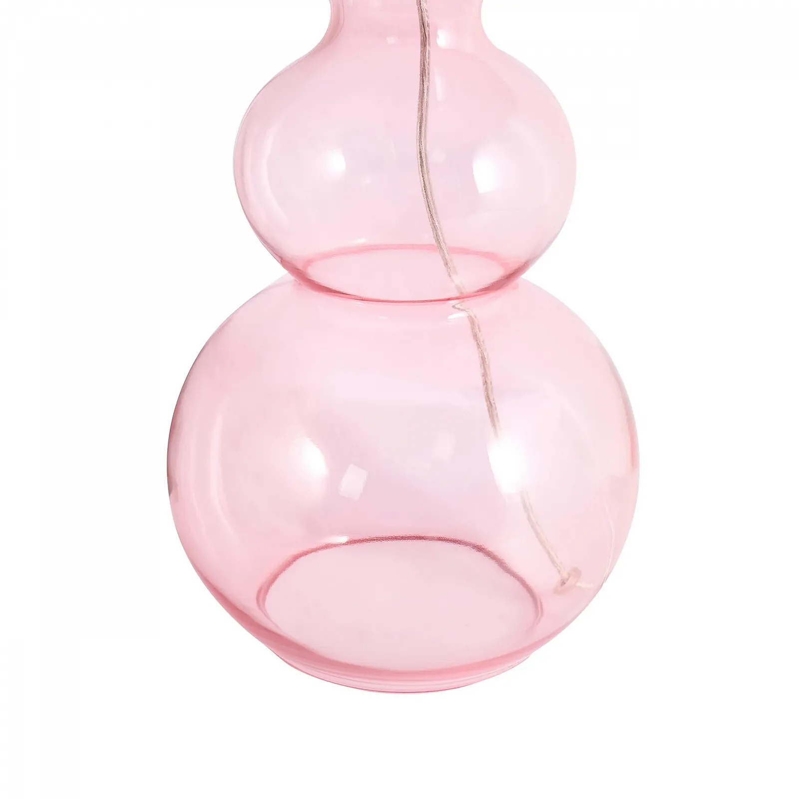 Настільна лампа Beliani Sengwa скляна основа тканинний абажур рожева, фото №3