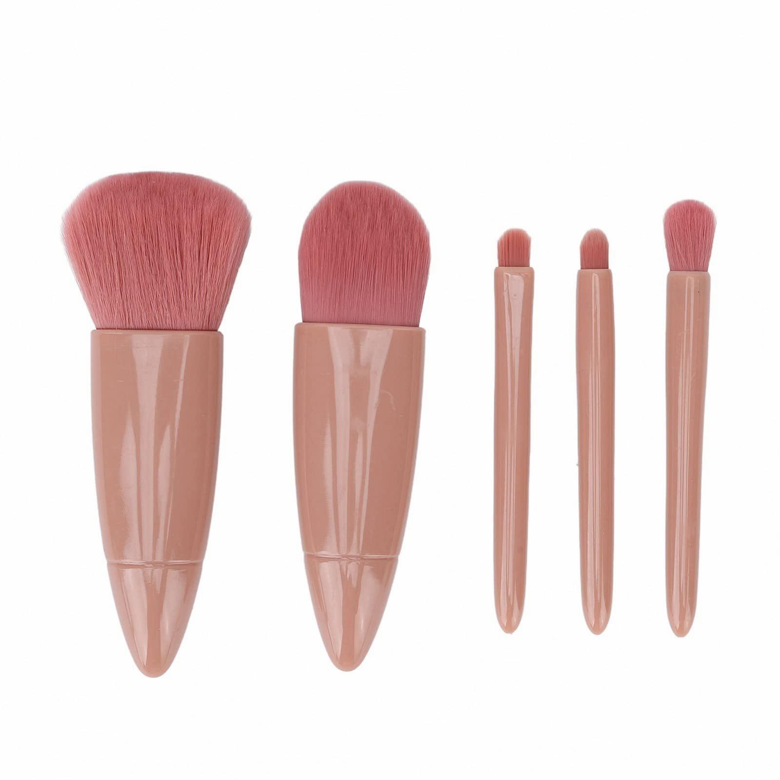 Набор кистей для макияжа Verdant Touch, 5 шт., портативный, волокно, мягкая щетина, мини-кисть для основы, кисть для теней с зеркалом и коробкой для хранения, фото №7
