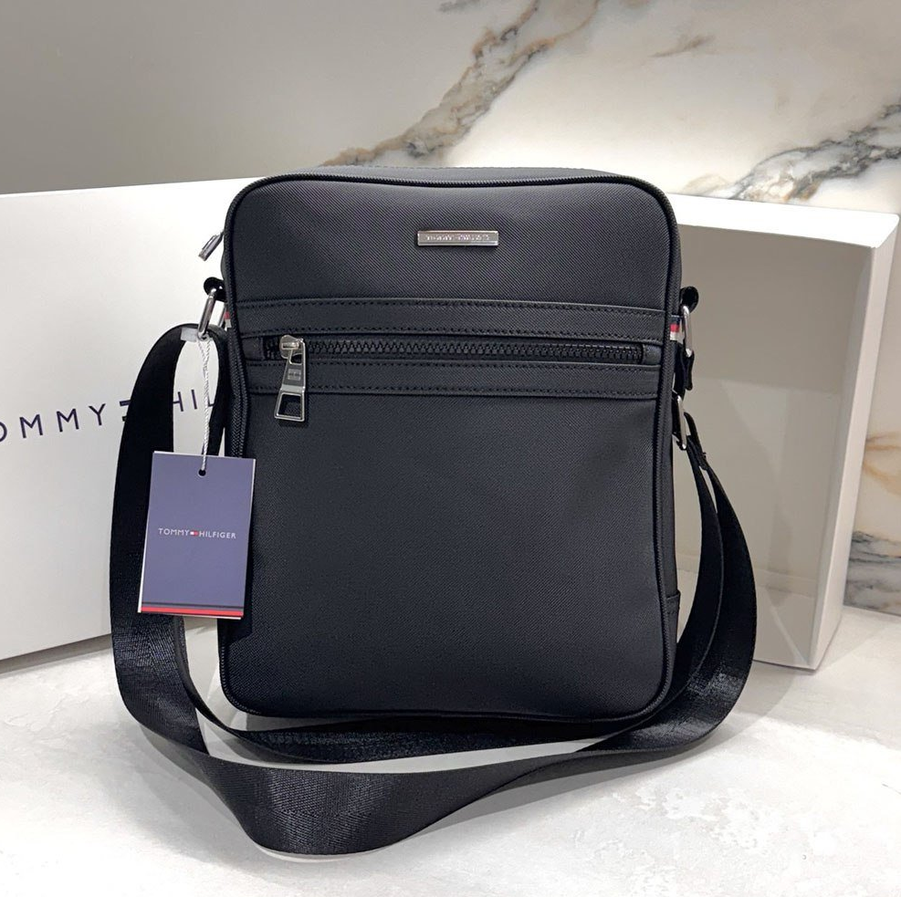 Чоловіча сумка через плече брендова в подарунковій коробці Tommy Hilfiger, фото №1