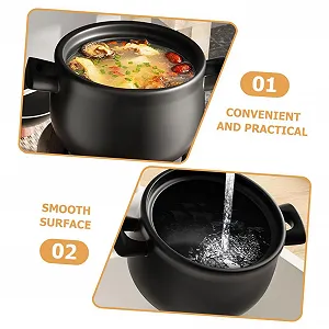 Кастрюля для тушения Gatuida керамическая большая термостойкая для газовых плит synthetic.ua - Фото 1