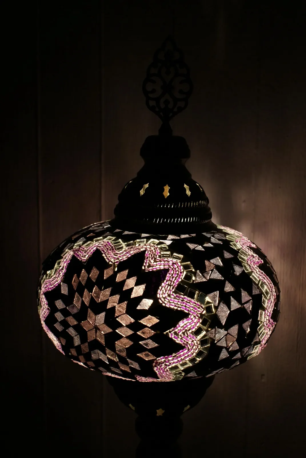 Настільна лампа Samarkand Lights XL Мозаїчна Східна Фіолетова, фото №3
