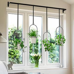 Набір підвісних кашпо Bomclap з меламіновими горщиками та кріпленнями, 4 шт. synthetic.ua - Фото 1