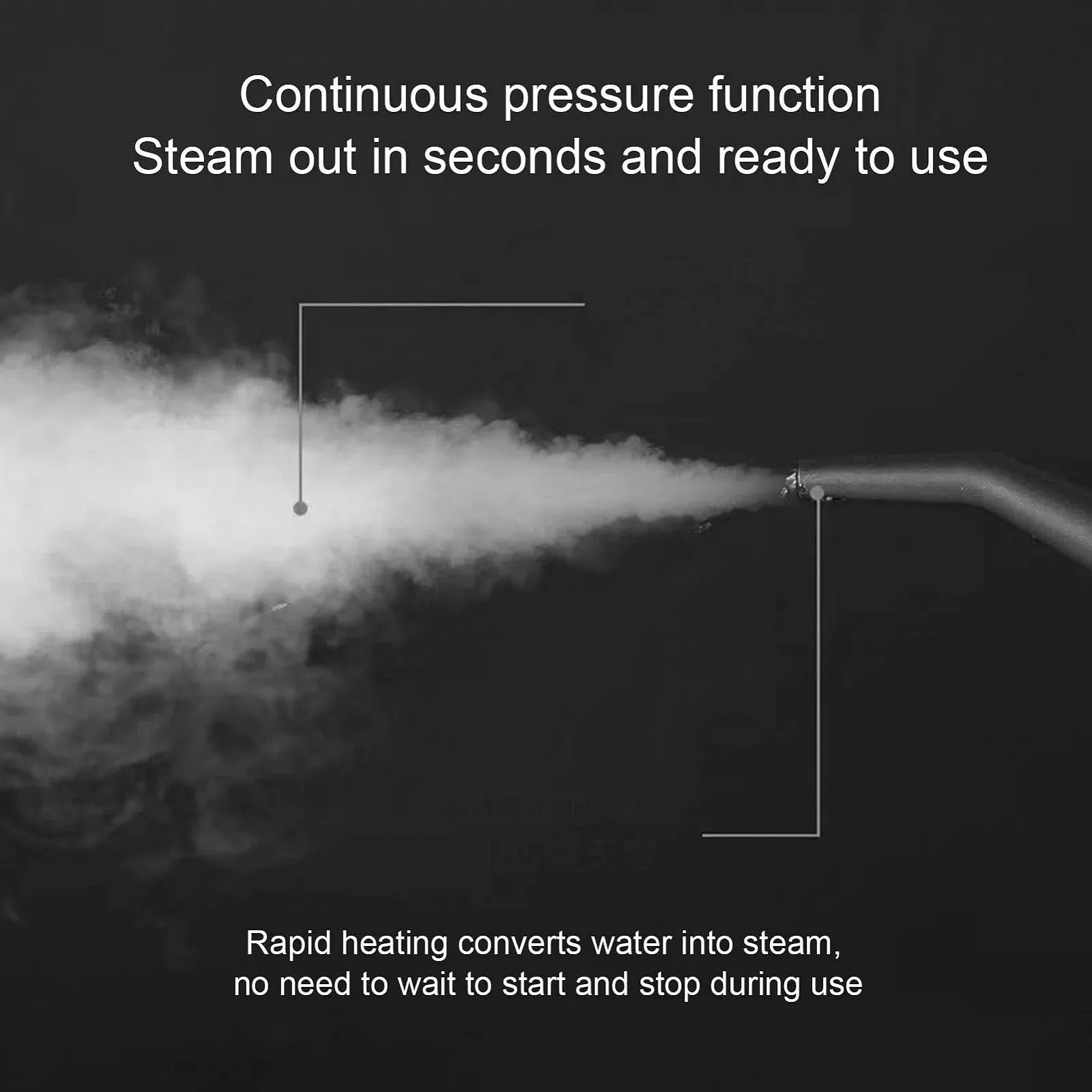 Пароочисник 1500Вт 1250мл 4бар 6 швидкостей ручний переносний, фото №6