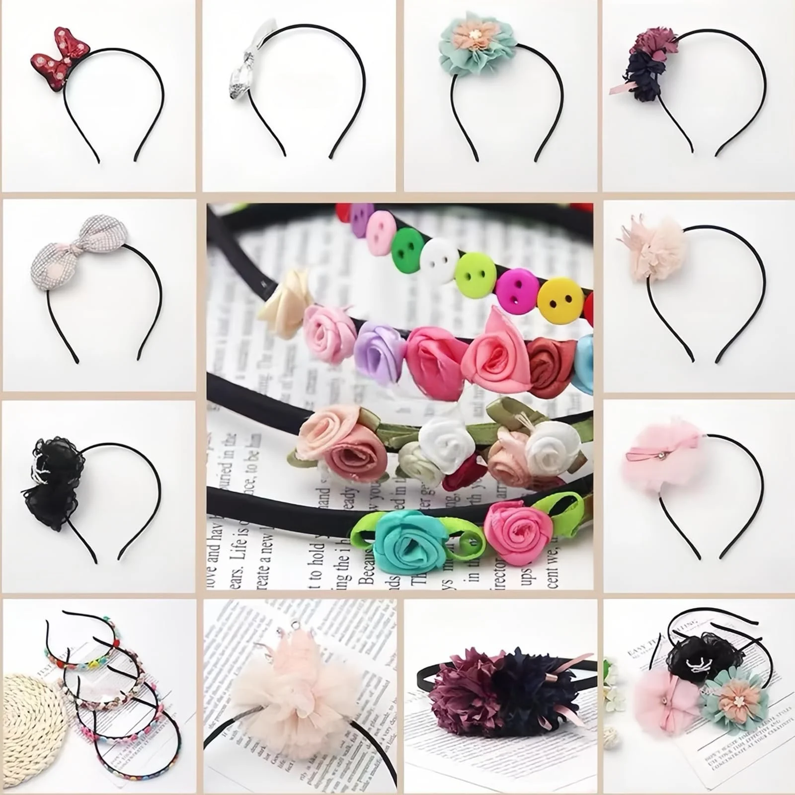 Набір обручів 30 шт, атлас, 1 см, фото №6