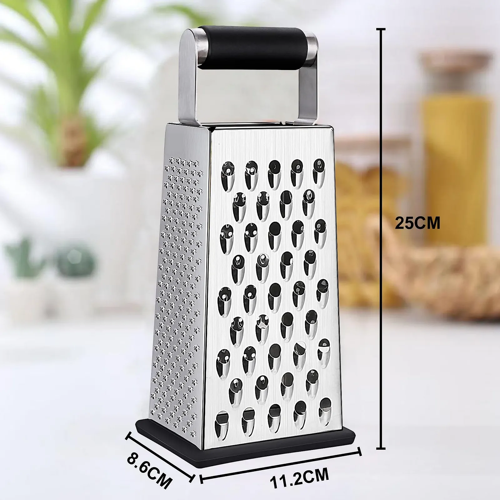 Терка Чотиристороння з нержавіючої сталі для овочів, фото №2 Терка Чотиристороння з нержавіючої сталі для овочів, фото №2