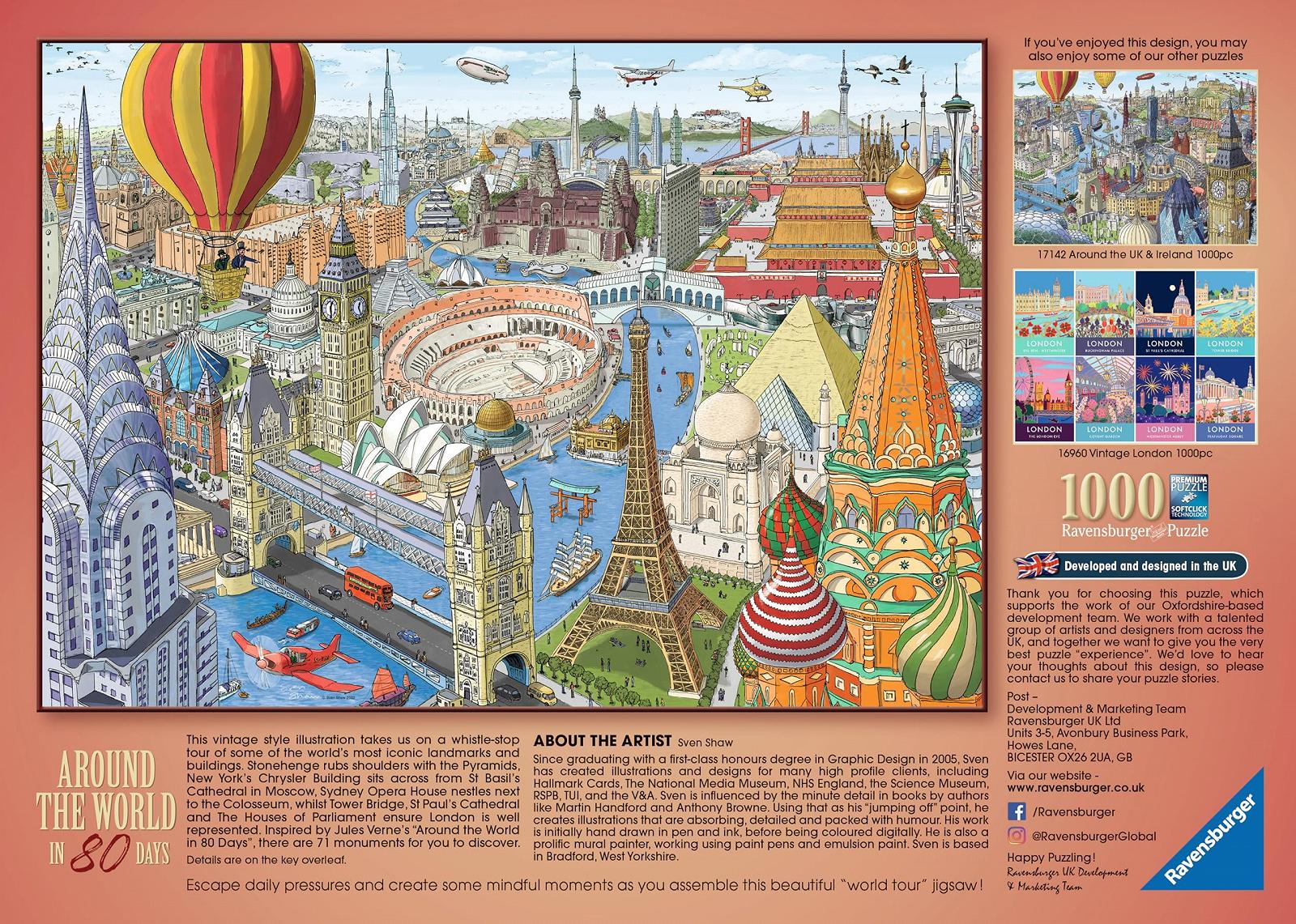 Пазл Ravensburger Around The World in 80 Days 1000 элементов, фото №2