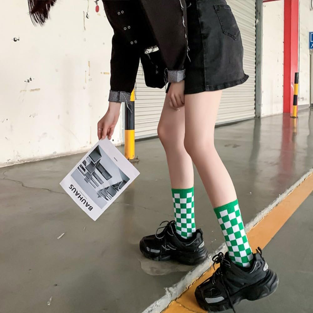 Носки AKAMAS в клетку, 5 пар, Женские, Цветные, Размер 35-41, фото №5