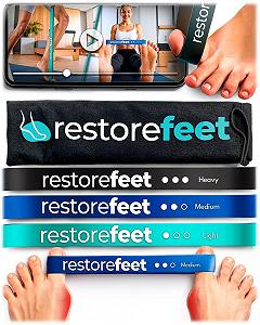 Пов'язка для корекції Hallux Valgus 3 еластичні стрічки опору (28 см) для вирівнювання великого пальця ноги Ортопедична - Фото 1