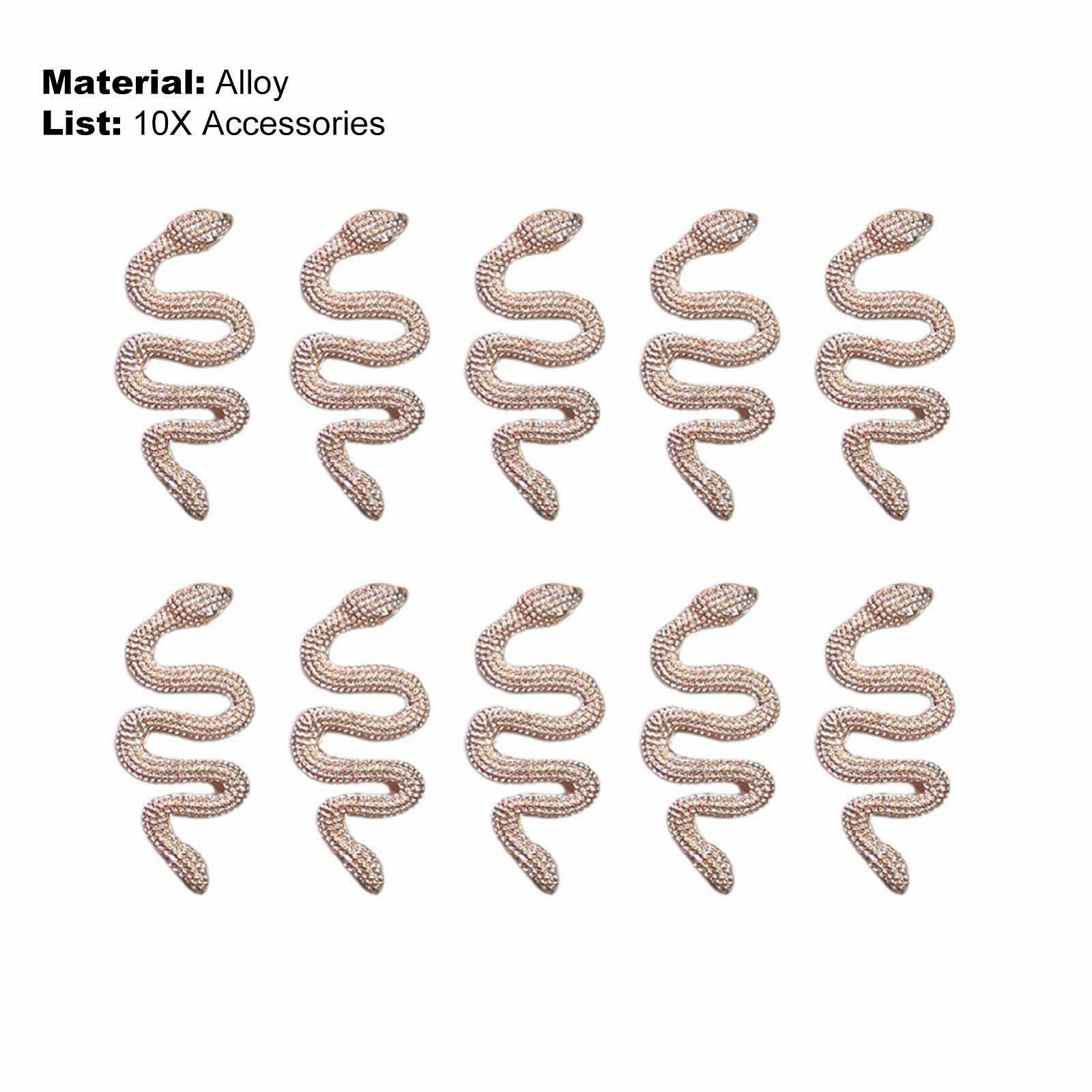 3D Змія, золото, срібло, 10 шт, фото №6