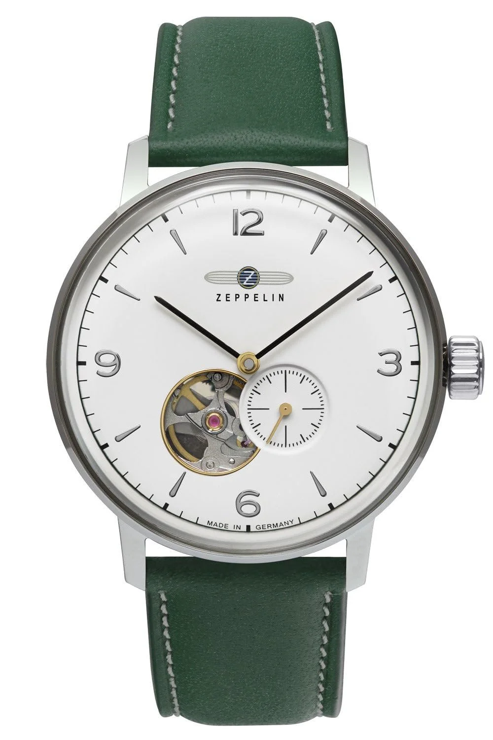 Годинник автоматичний чоловічий Zeppelin Hindenburg Green 8066-1N, сріблястий, Classic, фото №1
