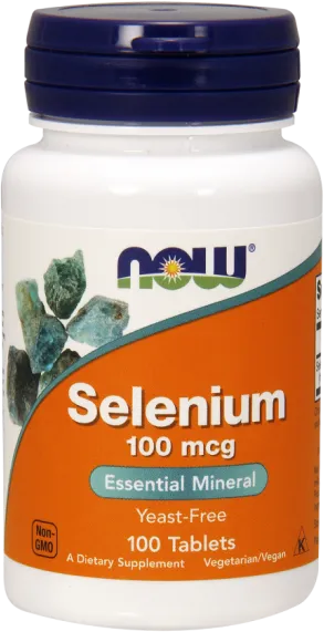Now Foods Selenium Yeast Free 100 mcg Селен без дрожжей таблеток, фото №1