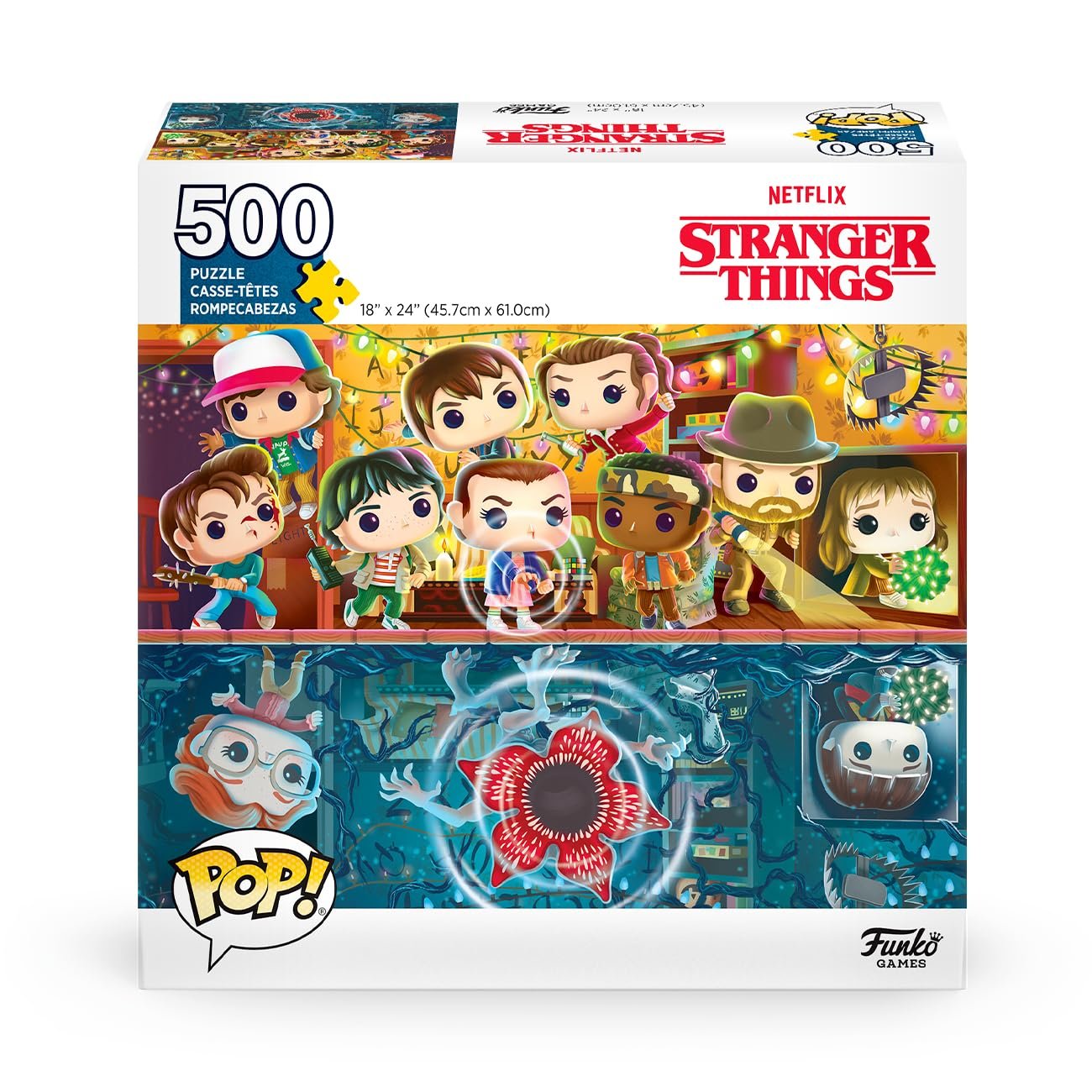 Пазл Funko POP! Stranger Things Upside Down 500 элементов 45.7 x 61 см, фото №1