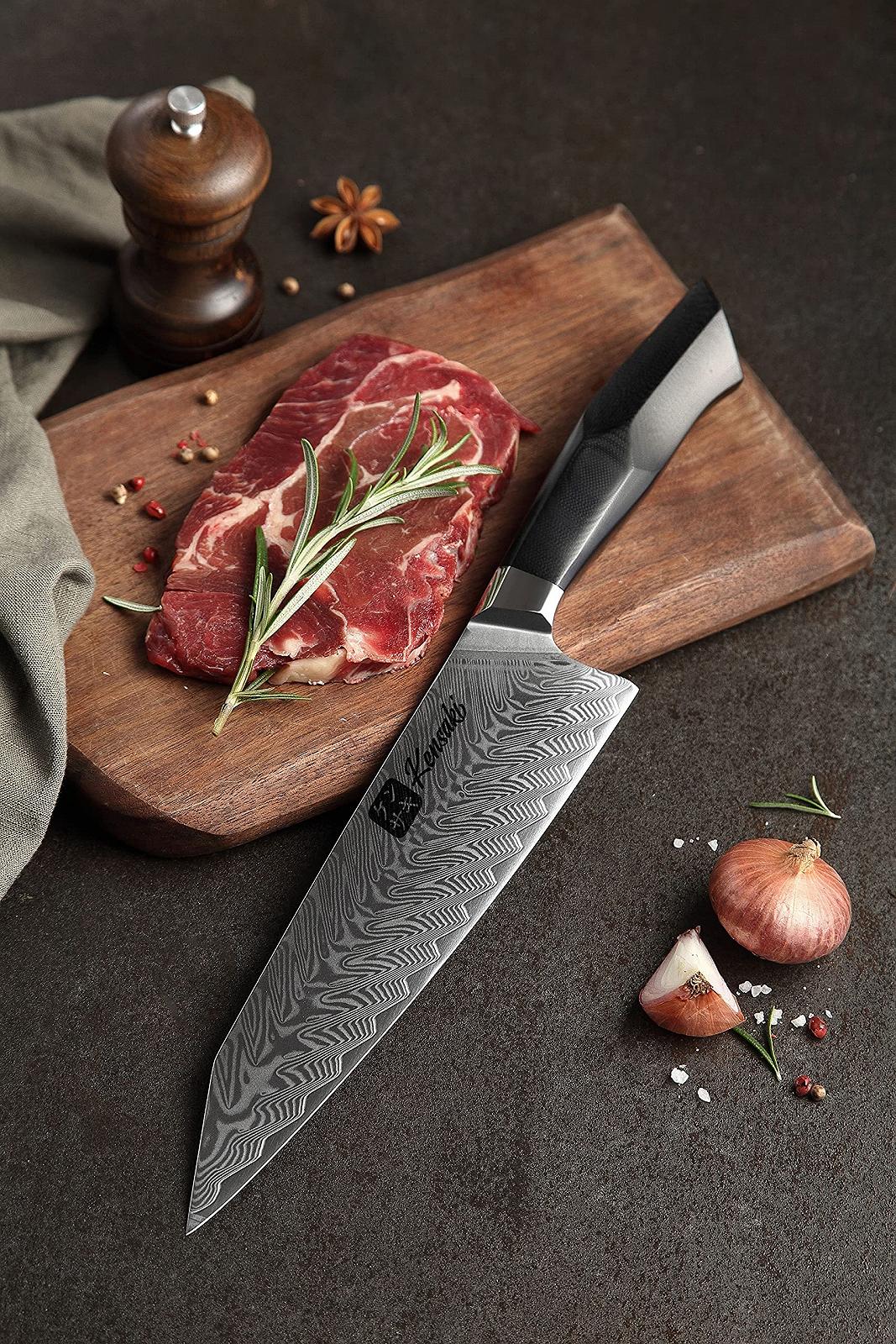 Набор ножей Kensaki Kona Series KEN-165 из 5 предметов из дамасской стали, фото №3