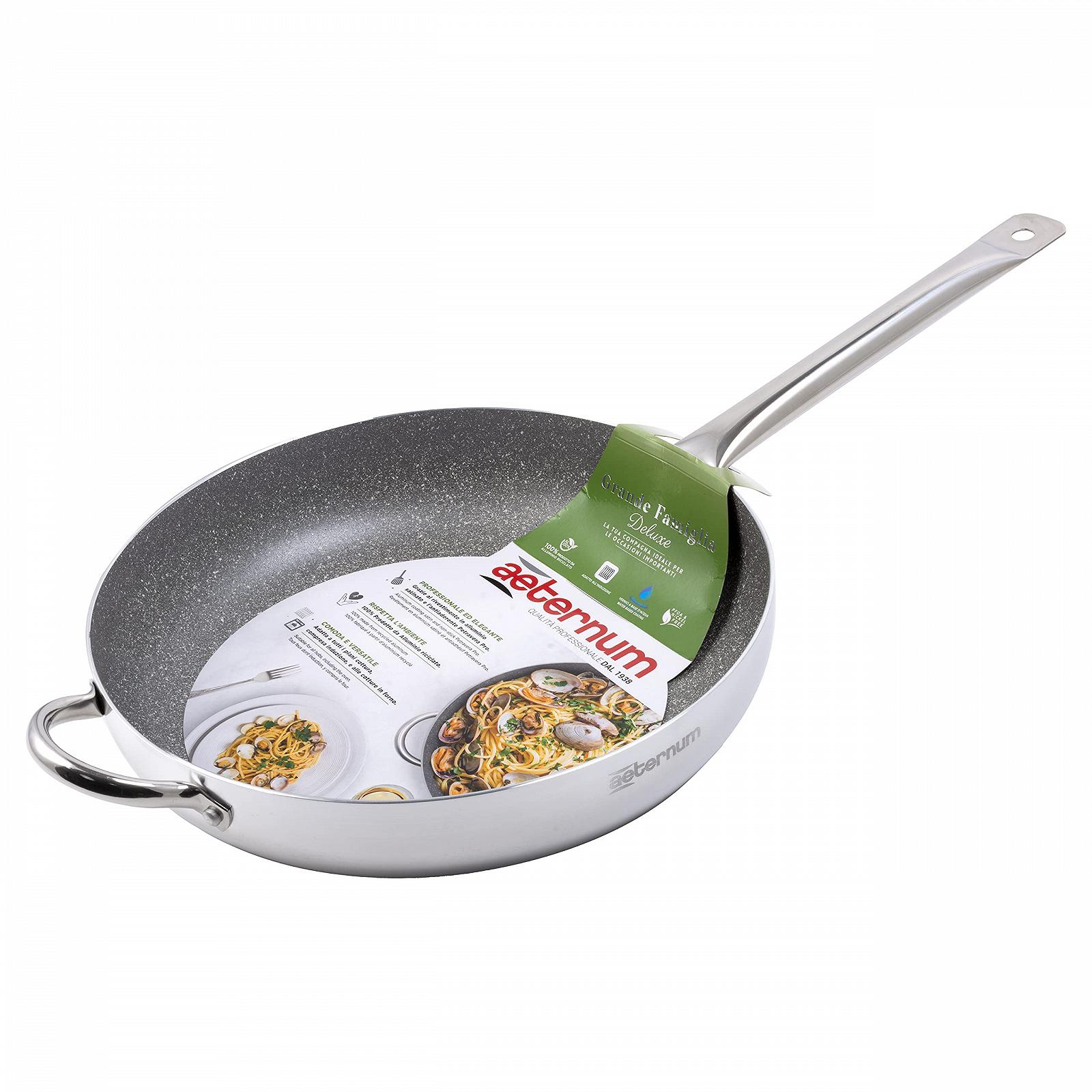 Сковорідка Aeternum G.FAMIGLIA Deluxe 36 см Алюміній Сріблястий, фото №2