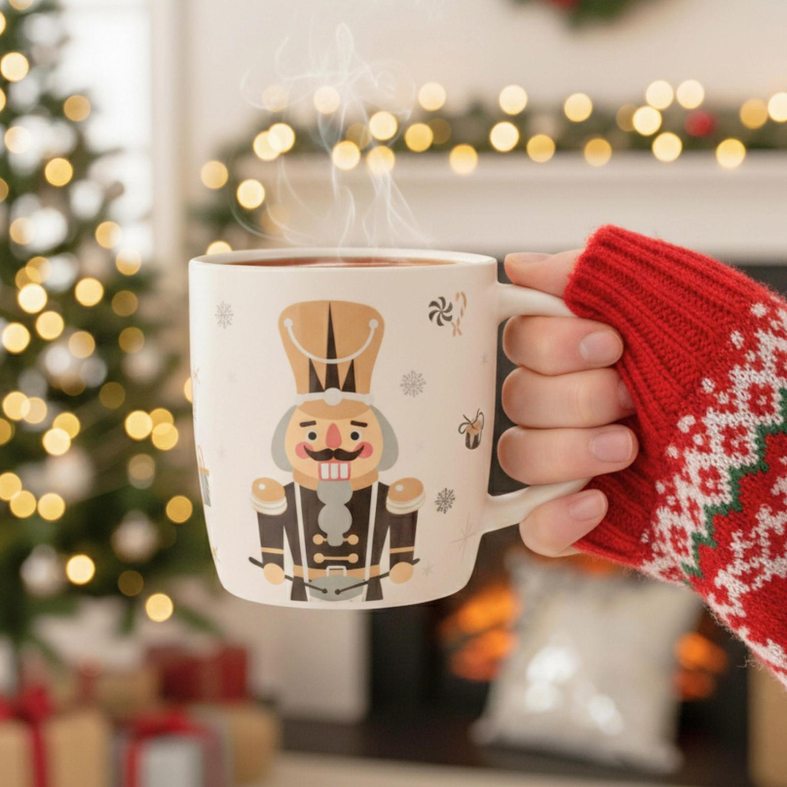 Різдвяна Кружка sarcia.eu Лускунчик - Упакована в подарункову коробку, кремова 365 мл (A), фото №4