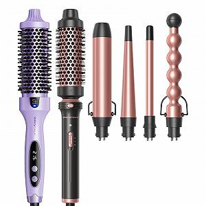Термощетка Wavytalk Blowout Boost Purple и набор плоек 5-в-1 Multi Curl - Фото 1