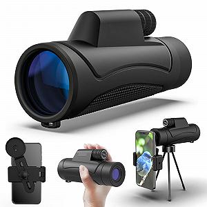 Монокуляр 10x42 с держателем для смартфона и штативом для взрослых и детей водонепроницаемый HD-BAK4 призма - Фото 1