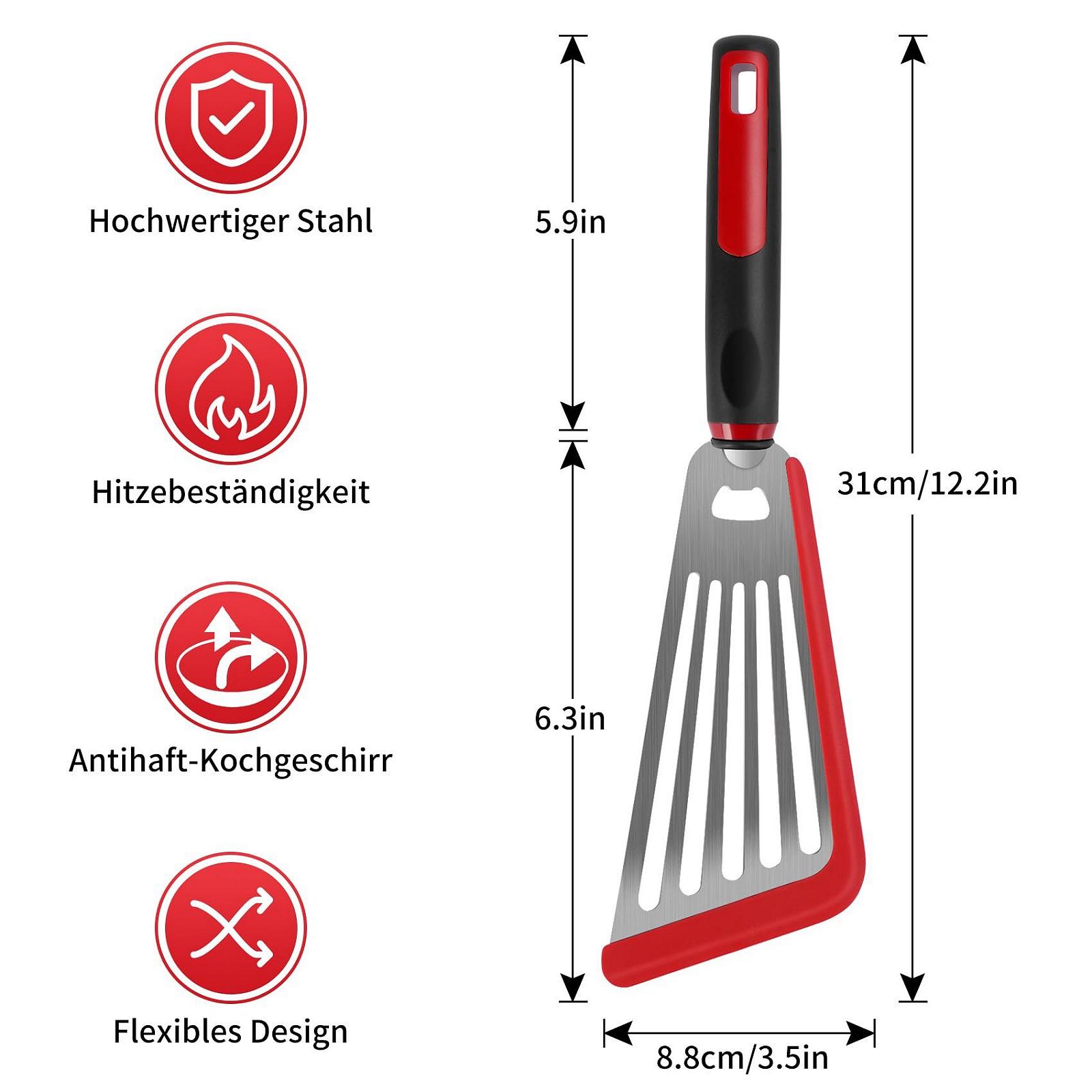 Лопатка для рыбы Silicone Stainless Steel Edge Heat Resistant Flexible and Thin, фото №7 Лопатка для рыбы Silicone Stainless Steel Edge Heat Resistant Flexible and Thin, фото №7