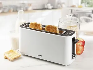 Тостер DOMO DO962T 2 скибочки тосту 3 функціональні кнопки 980 Вт synthetic.ua - Фото 1