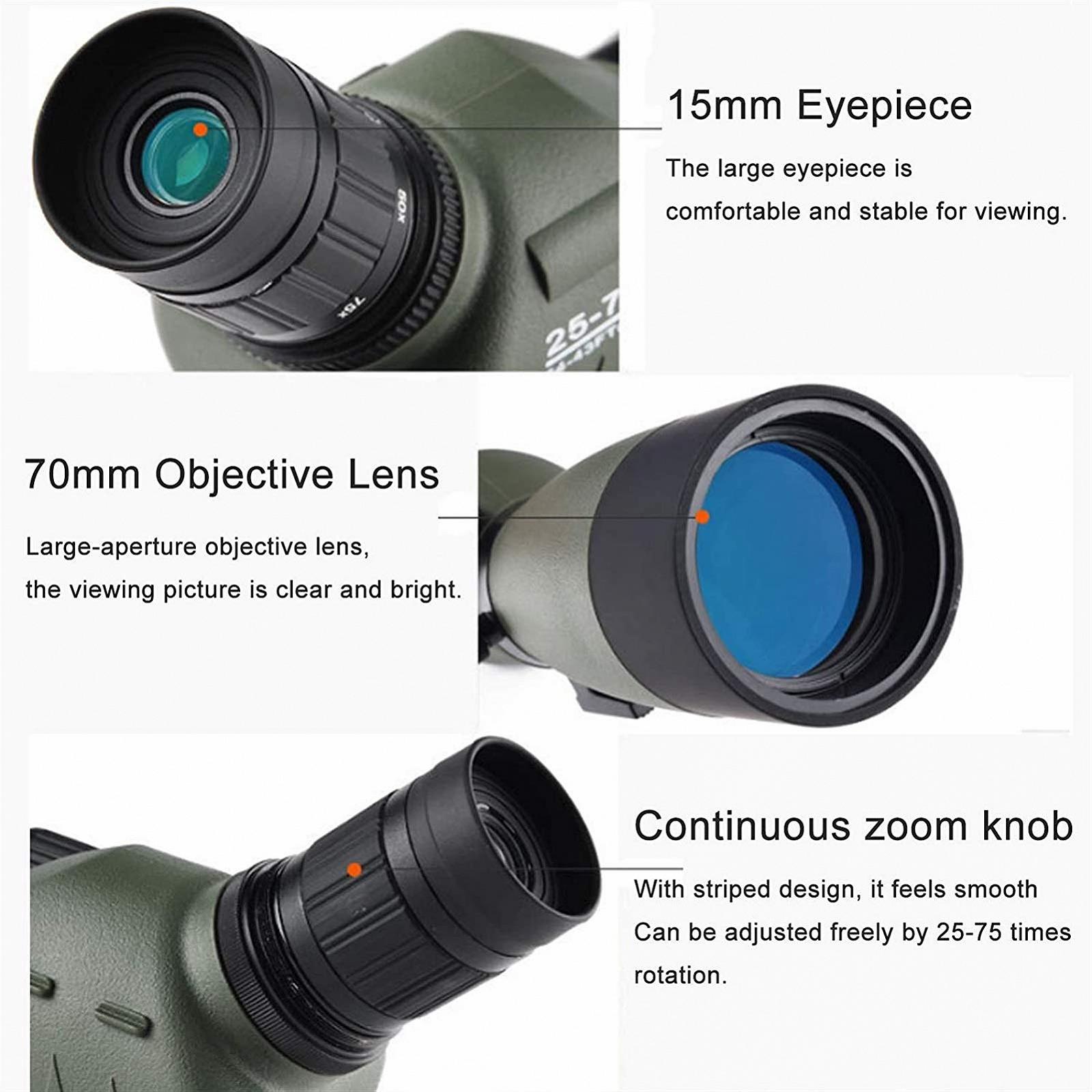 Монокуляр QHYTL HD с штативом BAK4 водонепроницаемый для наблюдения за птицами, фото №4